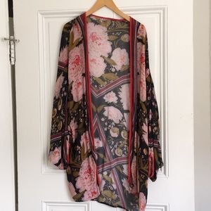 Flowy floral robe